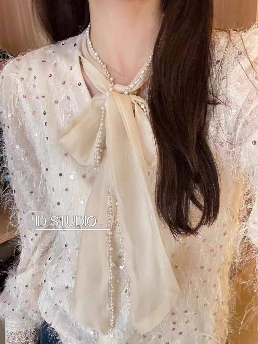 شومیز مجلسی پولکی وارداتی کد ۳۰۵۰