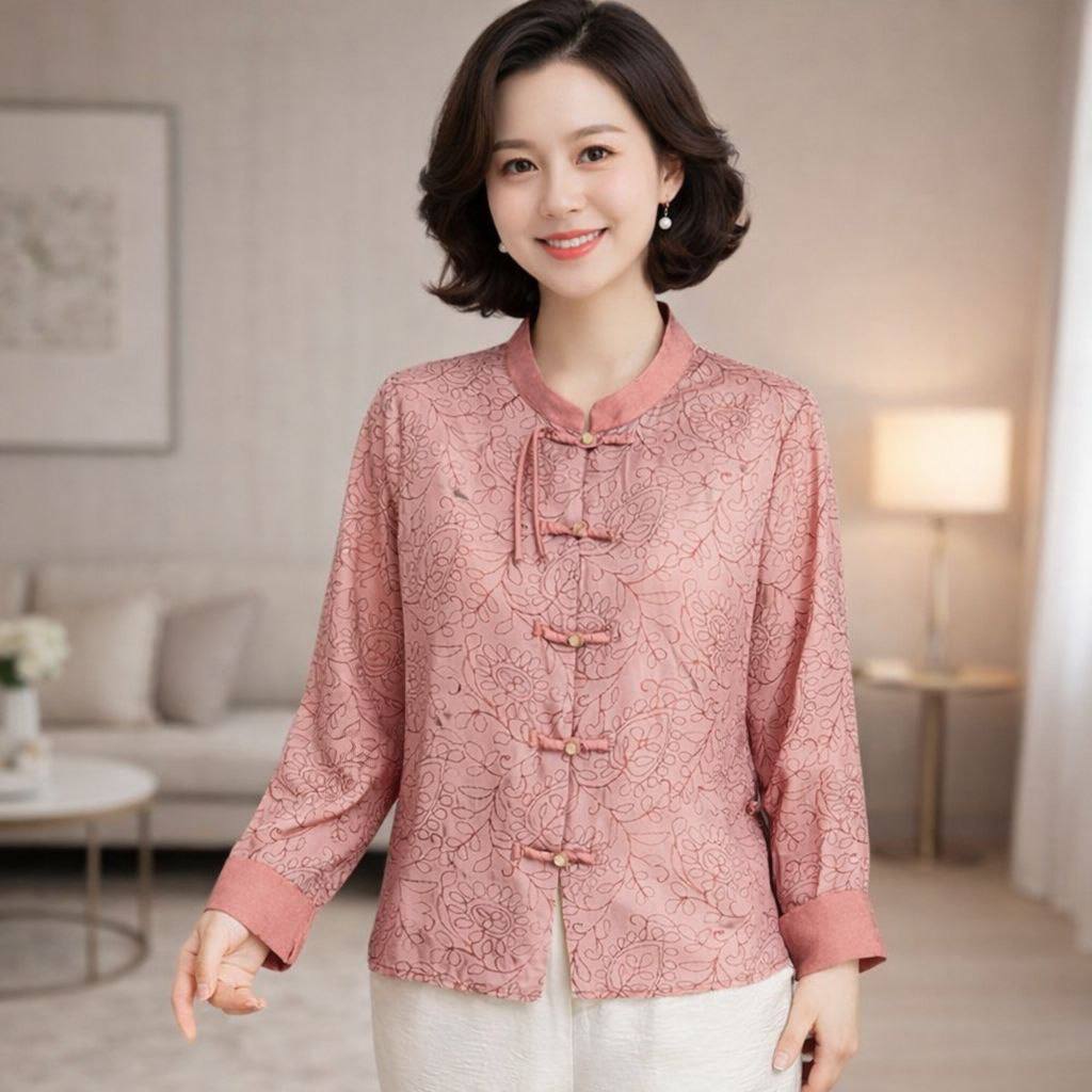 شومیز طرح ژاپنی در سه رنگ کد ۳۰۸۶