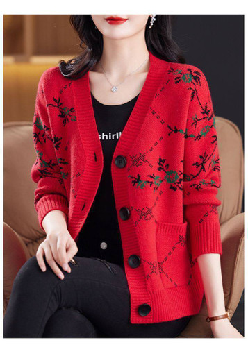 ژاکت بافت وارداتی تکرنگ