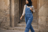 بیلرسوت (پیشبندی) جین وارداتی زنانه و دخترانه