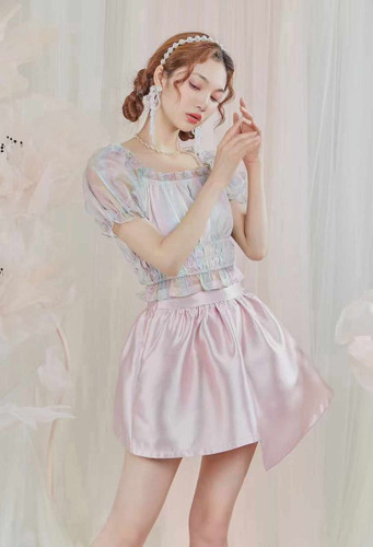شومیز کراپ وارداتی دخترانه ۲ رنگ ( عمده و تک) کد ۳۰۰۳