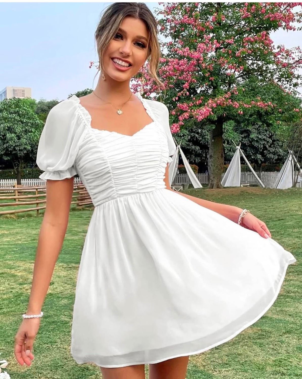 پیراهن سفید عروسکی وارداتی (عمده و تک) کد ۲۰۰۶