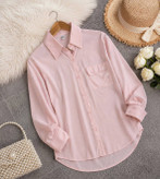 شومیز اسپرت تک جیب در دو رنگ وارداتی