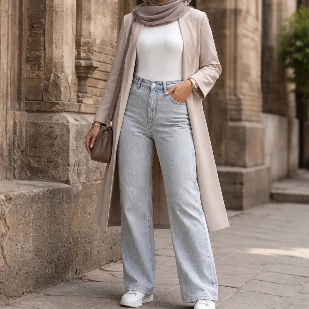 شلوار جین نگینی وارداتی
