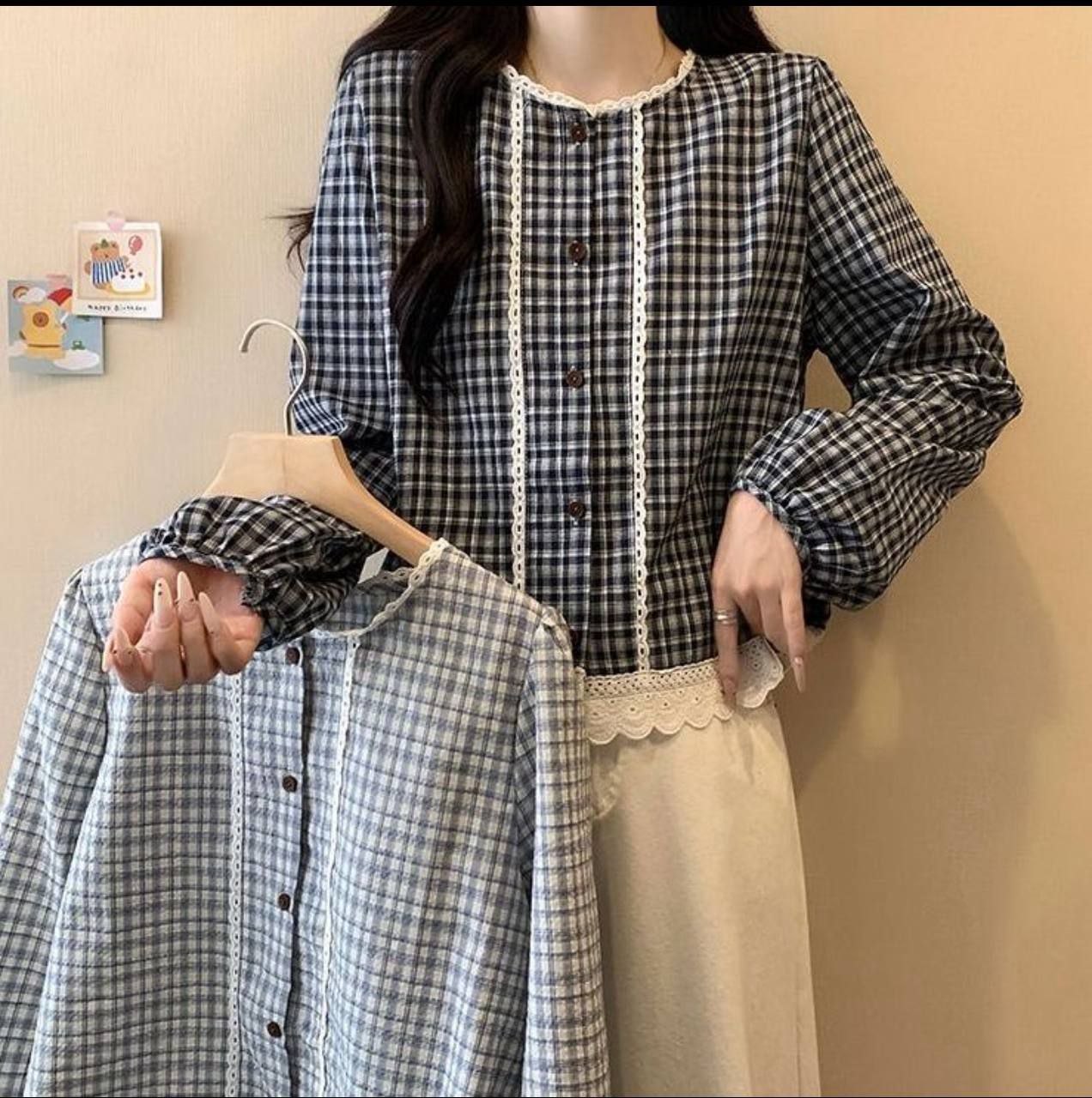 شومیز چهار خونه زنانه و دخترانه جدید وارداتی در سه رنگ
