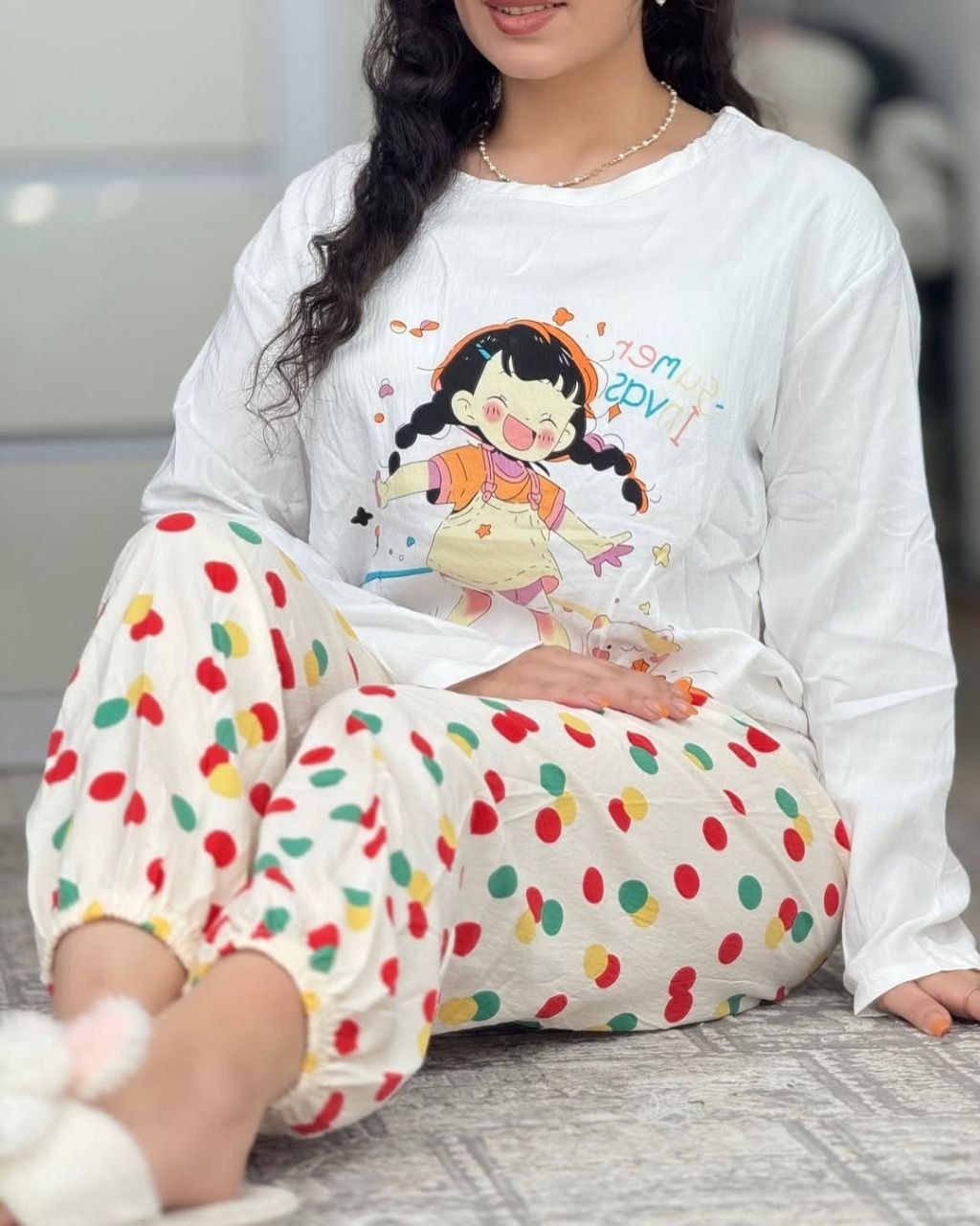 ست خونگی بلوز و شلوار زنانه و دخترانه وارداتی