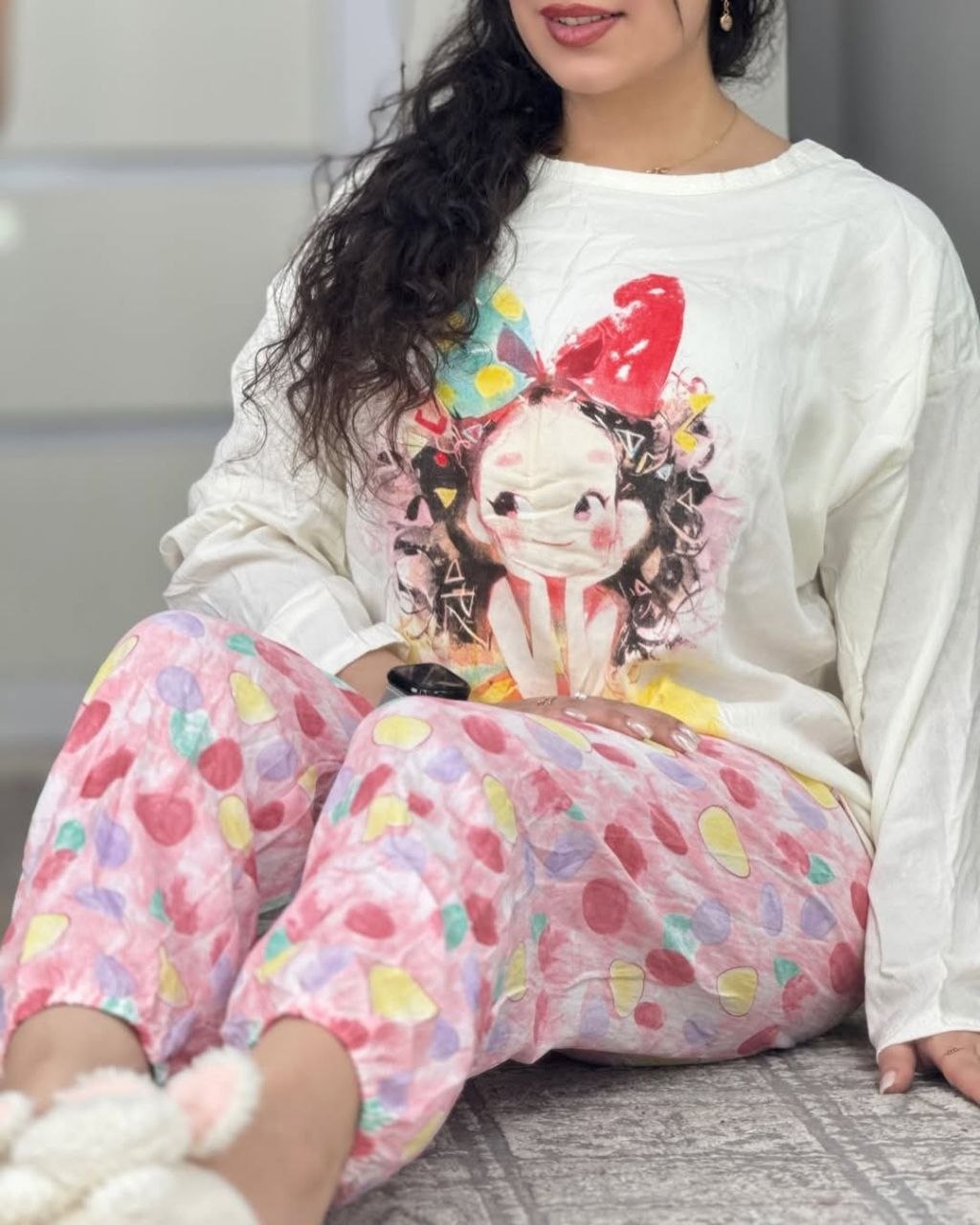 ست خونگی بلوز و شلوار زنانه و دخترانه وارداتی