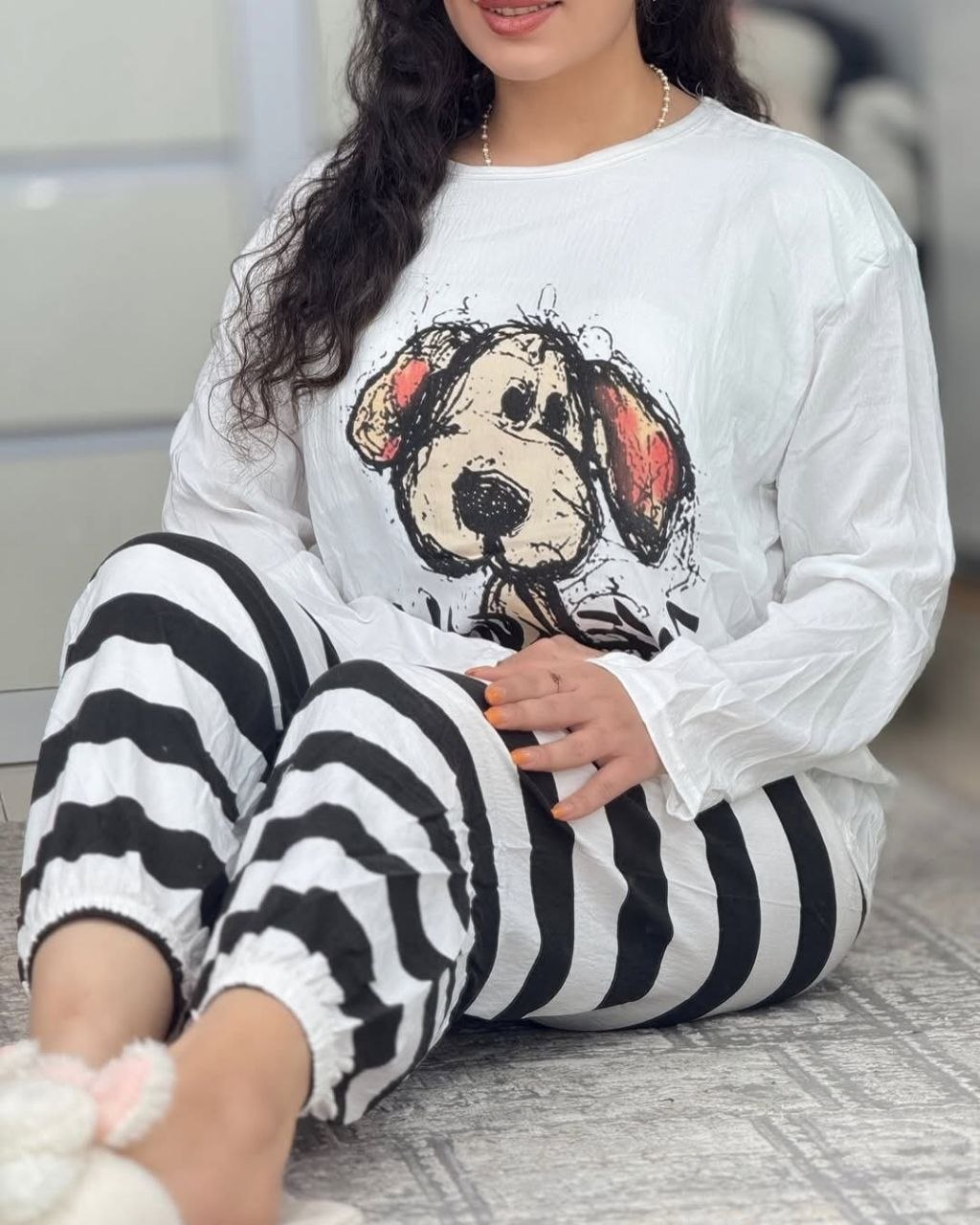 ست خونگی بلوز و شلوار زنانه و دخترانه وارداتی