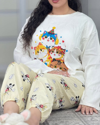 ست خونگی بلوز و شلوار زنانه و دخترانه وارداتی