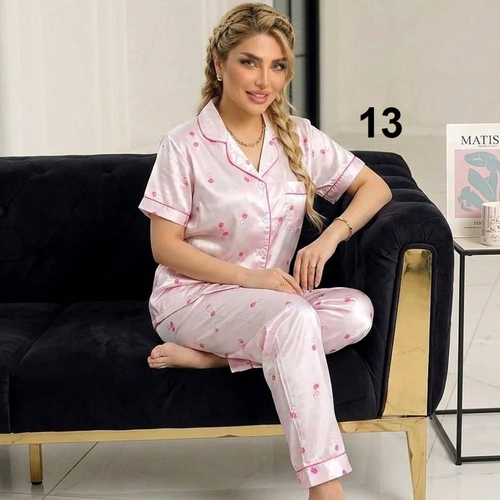 ست بلوز و شلوار ساتن زنانه وارداتی کیفیت بالا