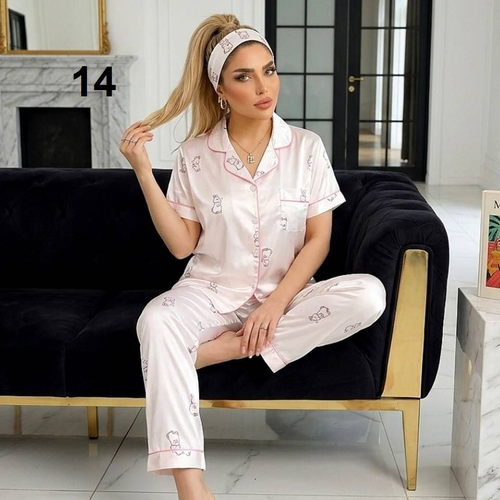 ست بلوز و شلوار ساتن زنانه وارداتی کیفیت بالا
