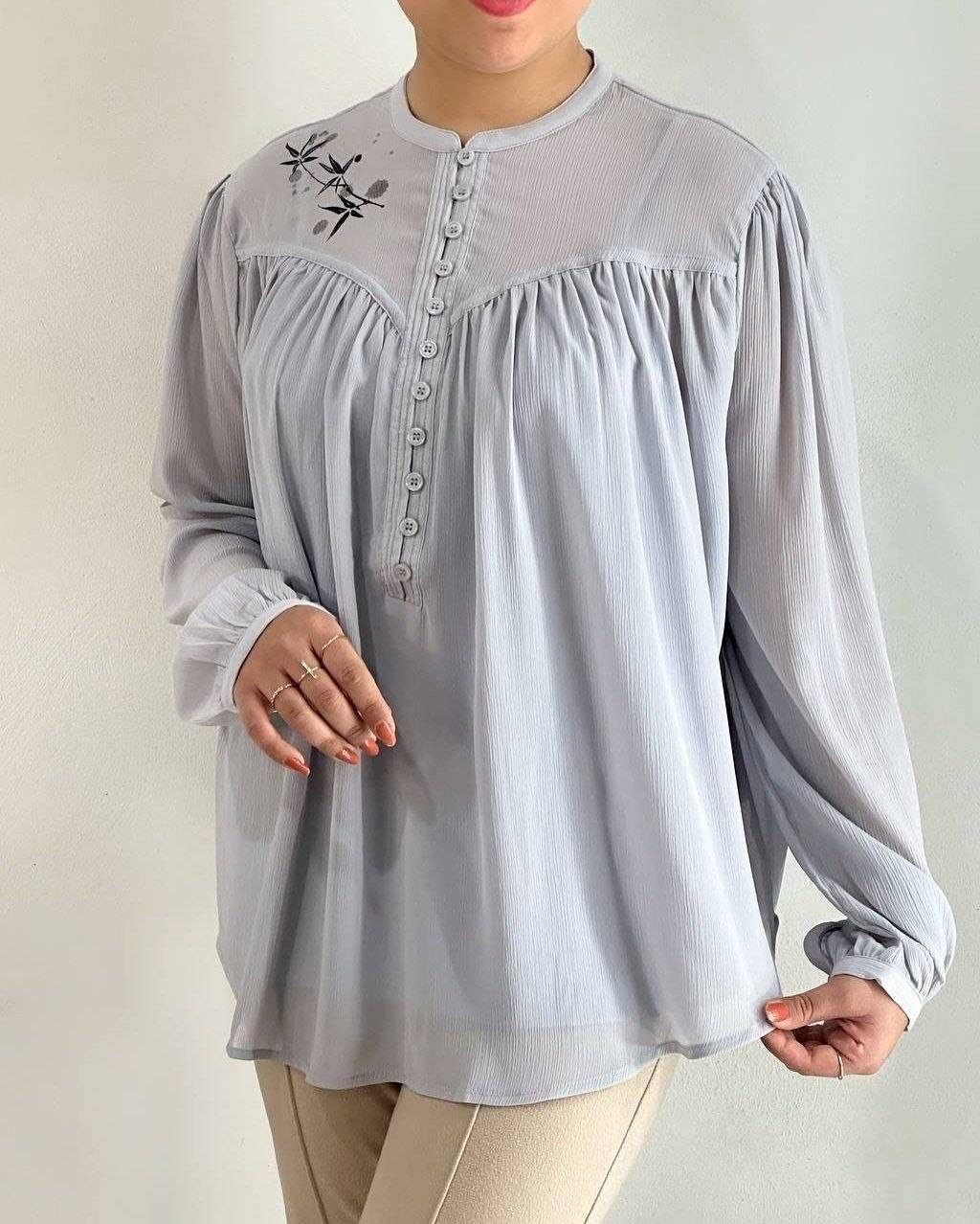 شومیز زنانه‌و دخترانه دوتیکه وارداتی تکرنگ