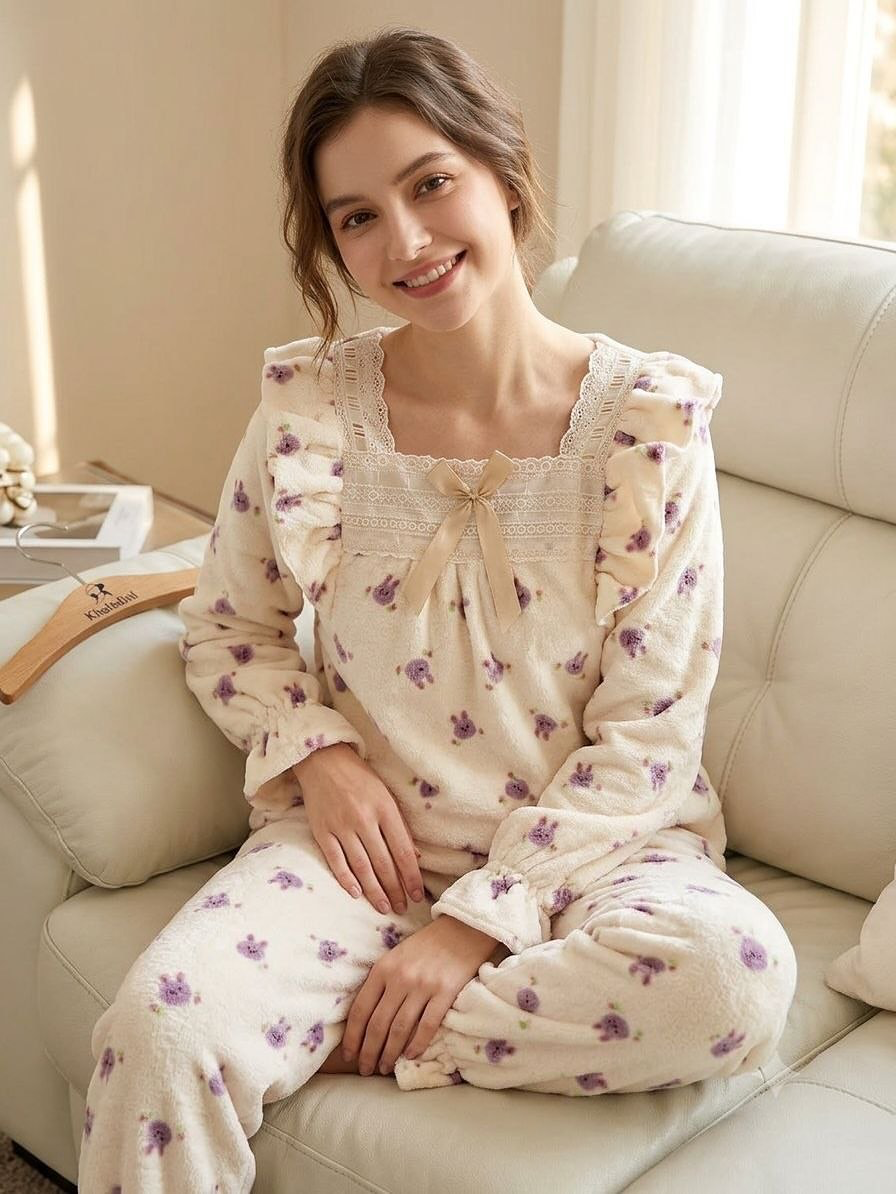 ست حوله ای زنانه گرم بالا زمستانه گرم و لطیف