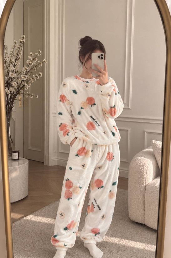 ست حوله ای پاییزه زنانه وارداتی
