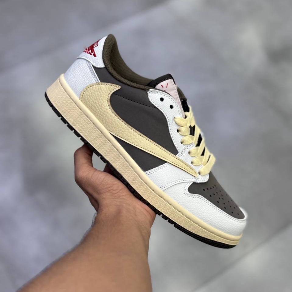 کفش جردن 1 ترویس اسکات موکا Nike Air Jordan 1Travis Scott Mocha 10261